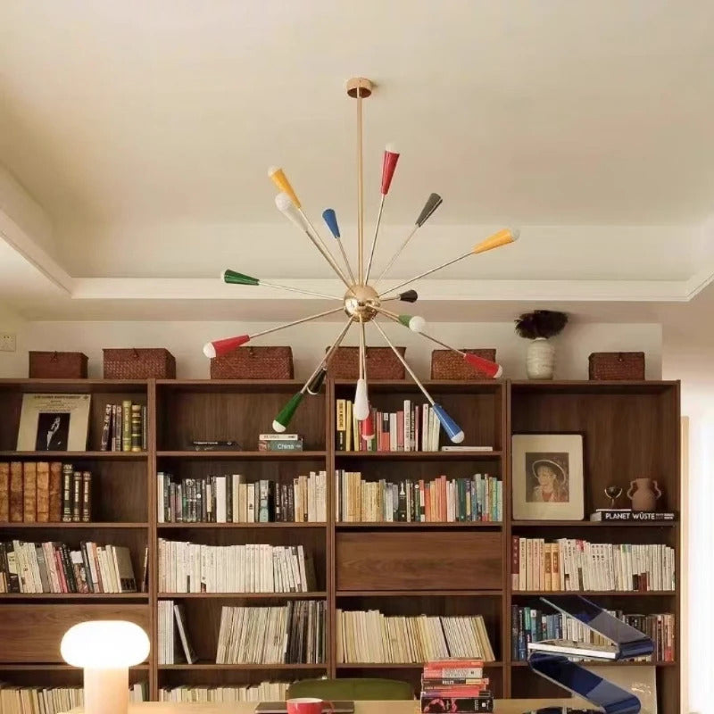 Medieval and Postmodern Memphis Restaurant Chandelier Creative Macaron Bedroom Lighting