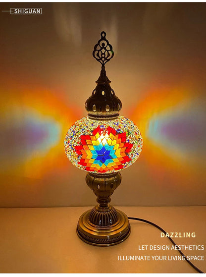 Turkish Mosaic Table Lamp Hand Crafted Decorative Lighting