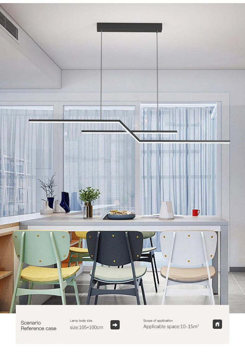 Modern geometric pendant light Led Home suspension metal