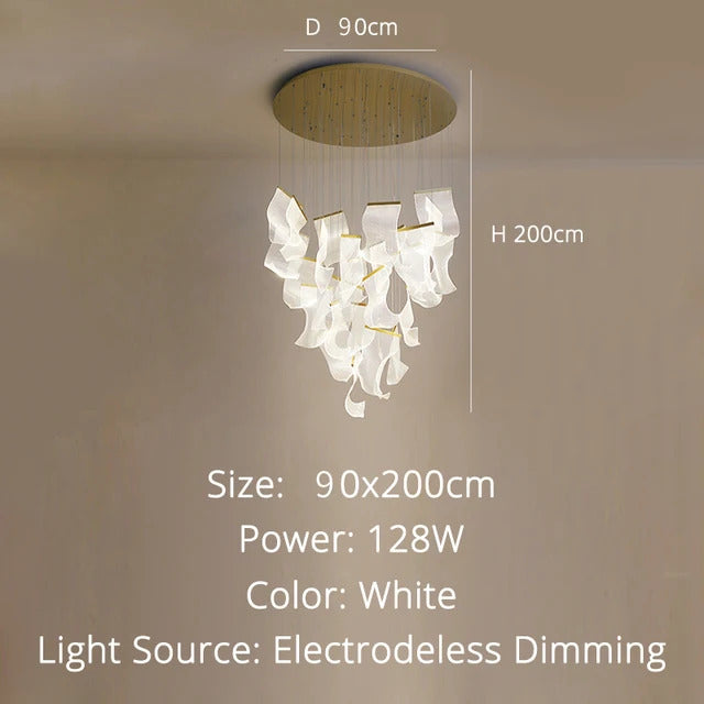 Rinkle Suspended Lights Modern Guide stairwell Chandelier