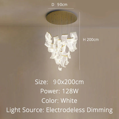 Rinkle Suspended Lights Modern Guide stairwell Chandelier