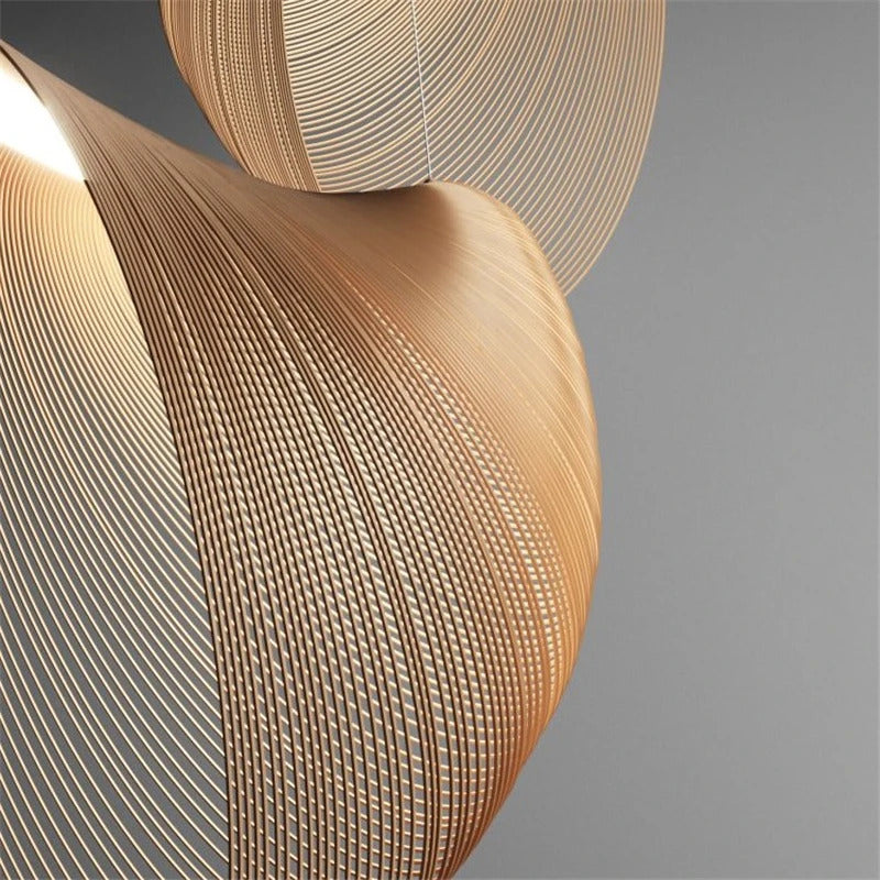 Nordic Modern Wooden Chandelier Minimalist Design Personality Pendant Lights Living Dining Room Coffee Shop Bedroom Decor Lamp