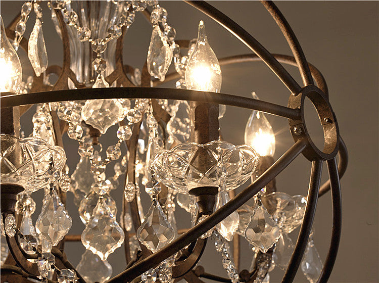 Rustic Orb Chandelier farmhouse kitchen Island light