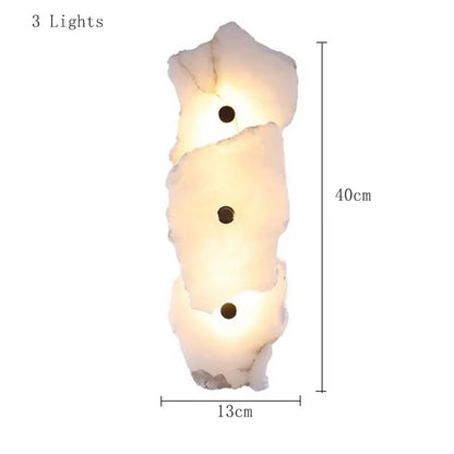 Natural Marble Luxury Wall Lamp Nordic Irregular stone Sconce light