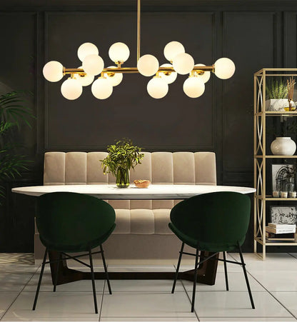 Nordic Round chandelier Glass Ball Chandeliers Living room ring scandinavian lamp fixtures