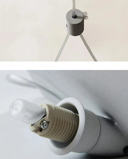 Nordic minimalist pendant light metal fly folded paper LED trumpet lamp