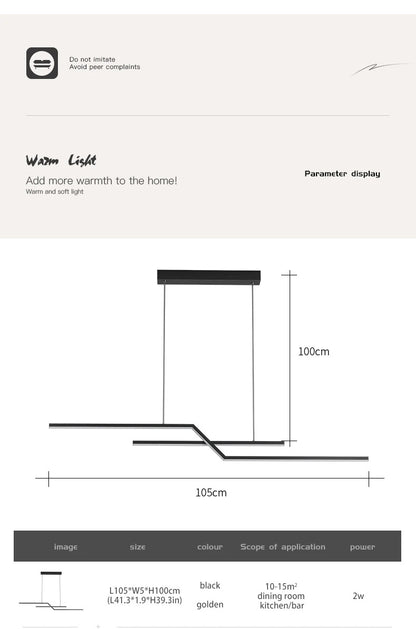 Modern geometric pendant light Led Home suspension metal