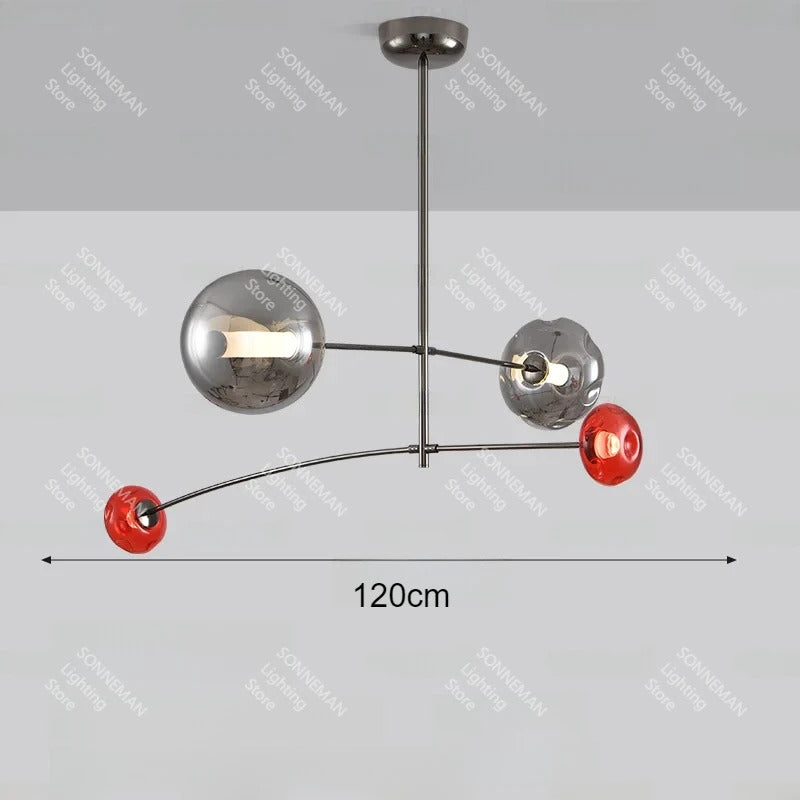 Nordic Art Magic Bean Pendant Lamp Modern Glass Chandelier