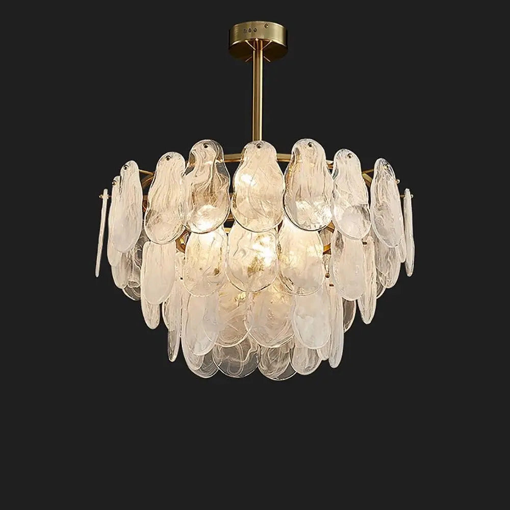 Nordic Luxury Glass Pendant Lamp Metal Crystals LED Chandeliers
