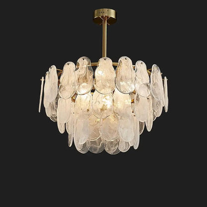 Nordic Luxury Glass Pendant Lamp Metal Crystals LED Chandeliers