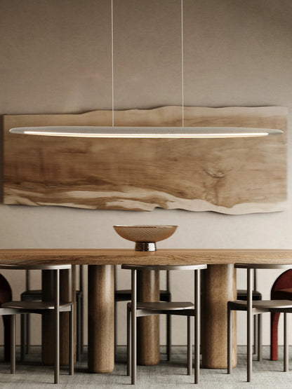 Minimalist Long Strip Wabi Sabi Dining Room Pendant Lamp Tea Bar Cafe LED Ceiling Chandelier