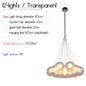 Nordic LED Bubble Lamp Chandelier Modern Clear Glass Ball Suspension Lamp
