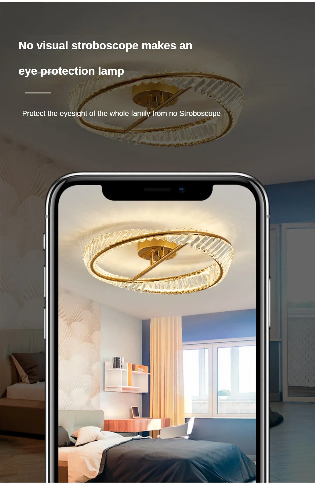 Luxury Crystal Ceiling Lamp Living Room Bedroom Lamp