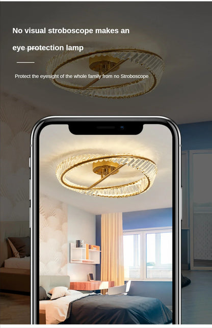 Luxury Crystal Ceiling Lamp Living Room Bedroom Lamp