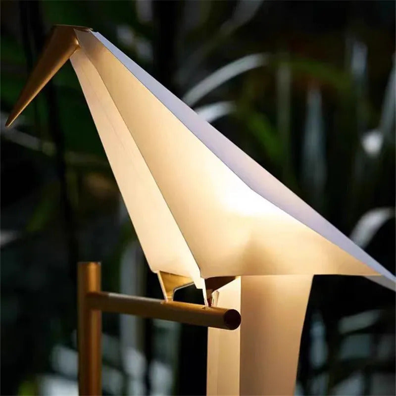 Perch Light table Lamp Led Designer Gold Origami Bird Standing Lamps For Living Room Creative Art Deco Safaside Corner Lamp