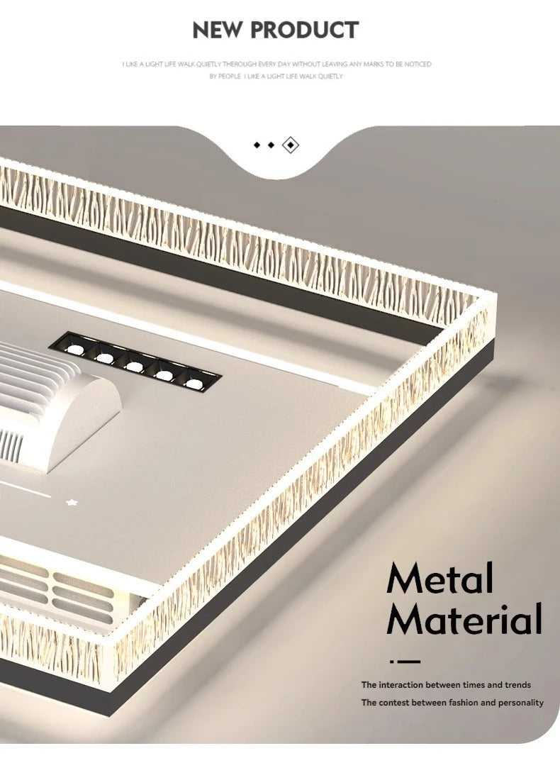 Ceiling Fan Light Invisible Bladeless Ceiling Lamp With Remote Control