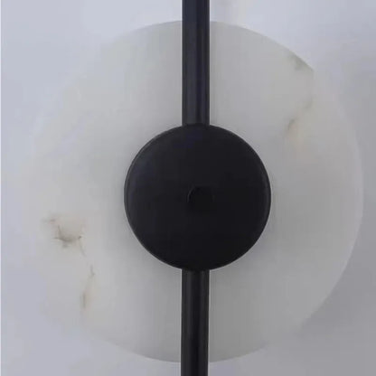 Alabaster Vertical Wall Lamp Modern Mable Wall Art Black Led Acrylic Circle Wall Lamp