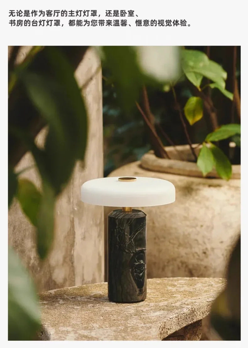 Marble luxury Table Lamps Danish Atmosphere LED Desk Light Charging Touch Switch lighting