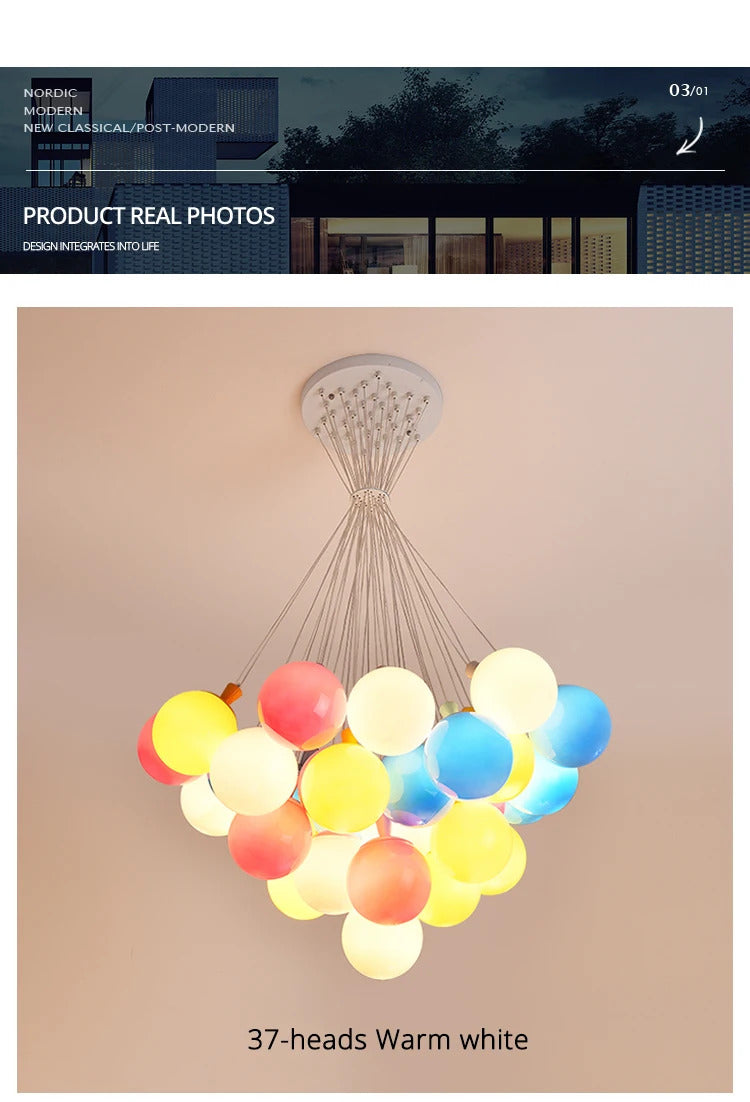 Nordic acrylic chandelier Decoration  Modern balloon lamp Indoor Lighting