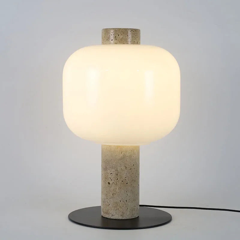 Nordic Table Lamps Natural Yellow Cave Stone Wabi Sabi Style Homestay Decoration Hotel Living Room Study Glass Bedroom Bedside