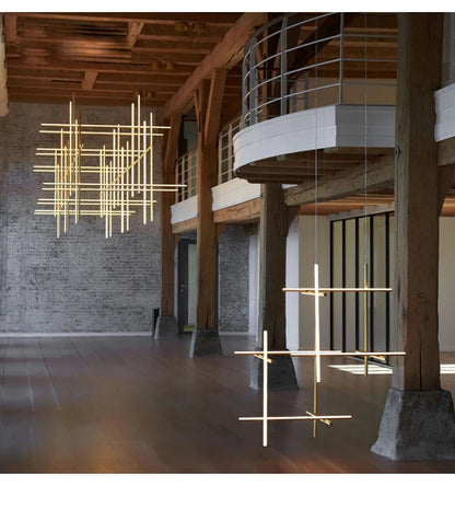 Coordinates Chandelier Modern LED Linear Ceiling Chandelier