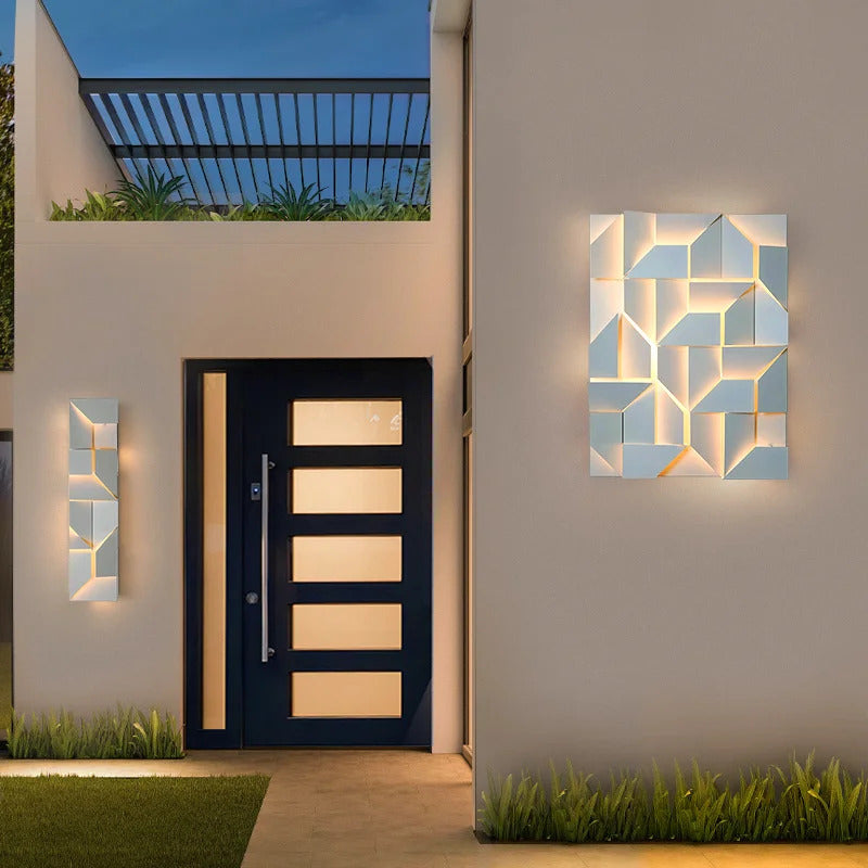 Outdoor Waterproof wall lamp Creativity 3D Model Led Sconce lights Square Wall lighting