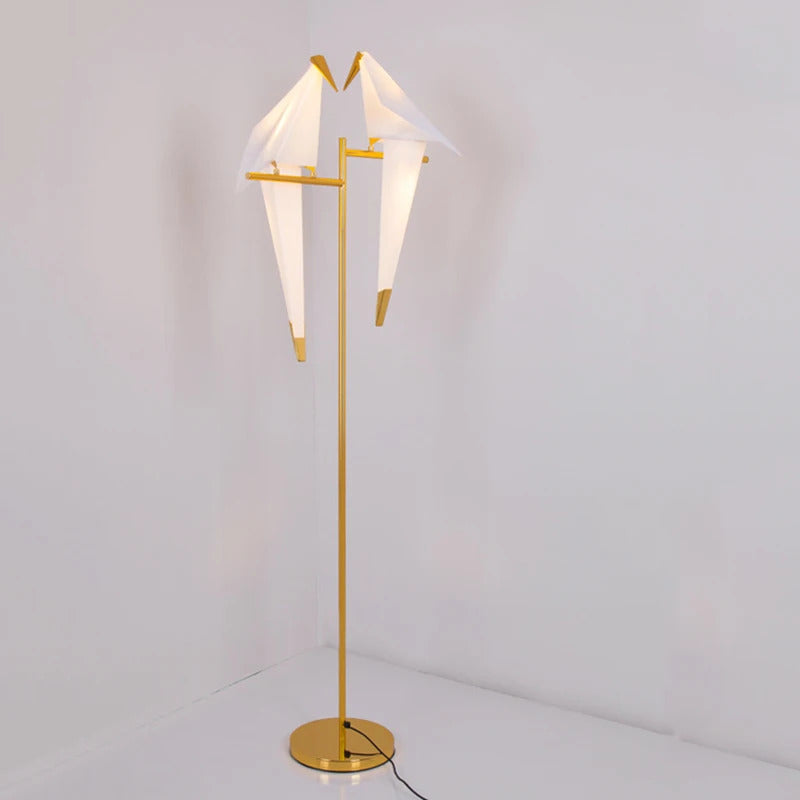 Perch Light table Lamp Led Designer Gold Origami Bird Standing Lamps For Living Room Creative Art Deco Safaside Corner Lamp