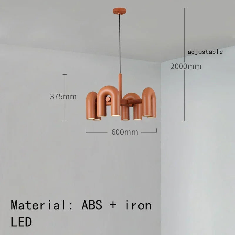 Nordic Creative U-shaped Living Room Chandelier Restaurant Personality Art Model Designer Home Decorative LED Pendant Lights