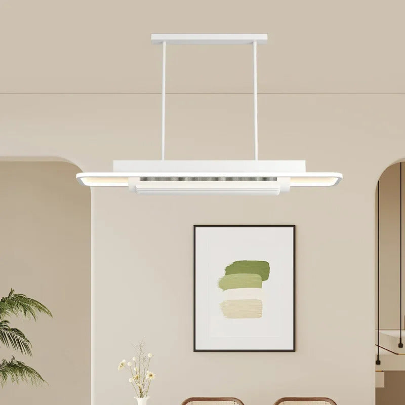 Invisible leafless LED ceiling fan light bedroom hotel remote control hanging lamp