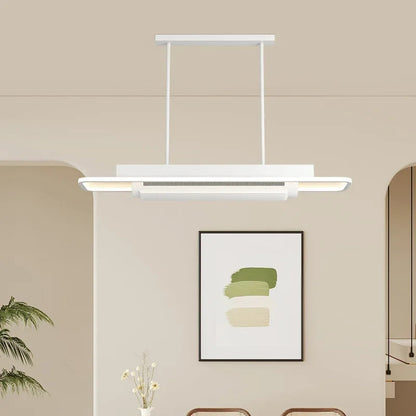 Invisible leafless LED ceiling fan light bedroom hotel remote control hanging lamp