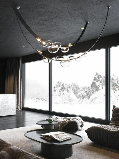 Italian Designer Loft Chandelier Luxury Leather Hanging Pendent Light