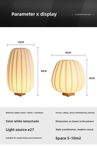 Nordic fabric table lamp, living room and study decorative table lamp, warm bedroom bedside decorative lamp
