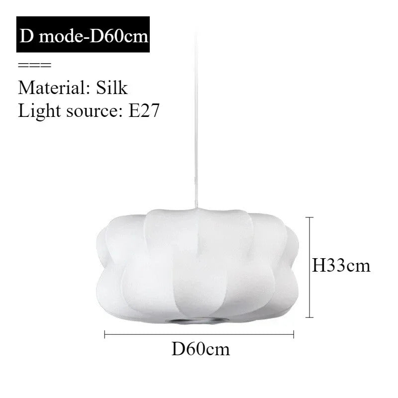 Japanese pendant light white design minimalist lamp Silk Cloth Light Clothing nelson lamp Shop Cloth loft lantern pendant lamp