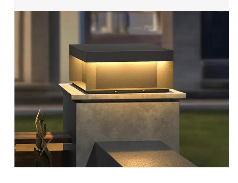 Modern Simple Solar Pillar Light High Quality Outdoor Waterproof Gate Pillar Yard Wall Light