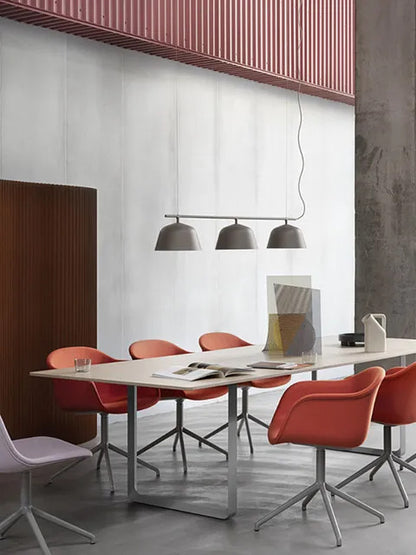 Danish designer Ambit rail pendant lamp Nordic black 3 heads long chandelier