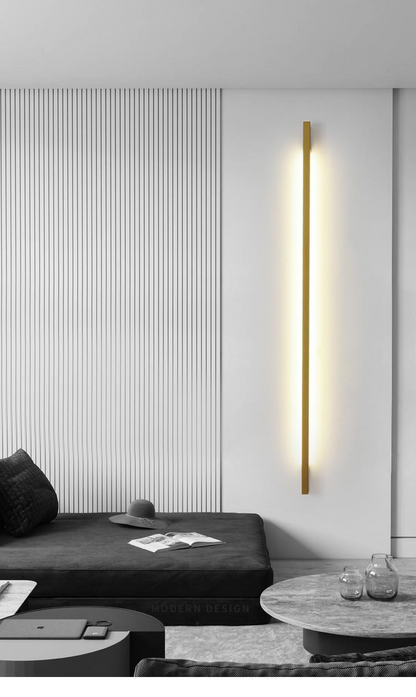 Modern Black Long Strip Wall Lamp Outdoor waterproof Corridor staircase wall light