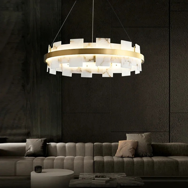 Alabaster Halo Chandelie