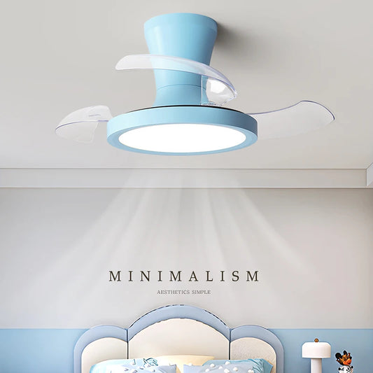 Children'S Room Invisible Fan Light Bedroom Quiet Ceiling Fan Light