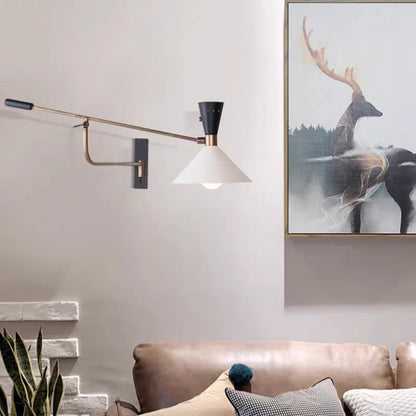 Danish design swing Arm wall light American Long Arm Adjustable Sconce Lamp
