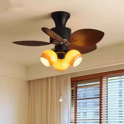 American Retro ceiling Fan Light European Mid-Century vintage Luxury chandelier Remote Fan