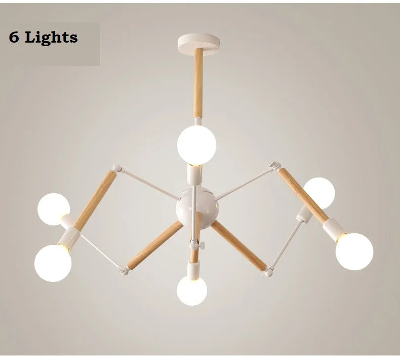 Vintage spider chandelier Nordic designer lustre industrial