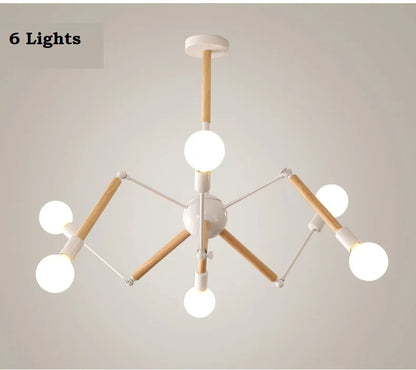 Vintage spider chandelier Nordic designer lustre industrial