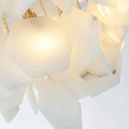 Hexa Alabaster Cascade Chandelier