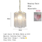 Modern Pink Glass Chandelier Designer Texture Glass Chandelie