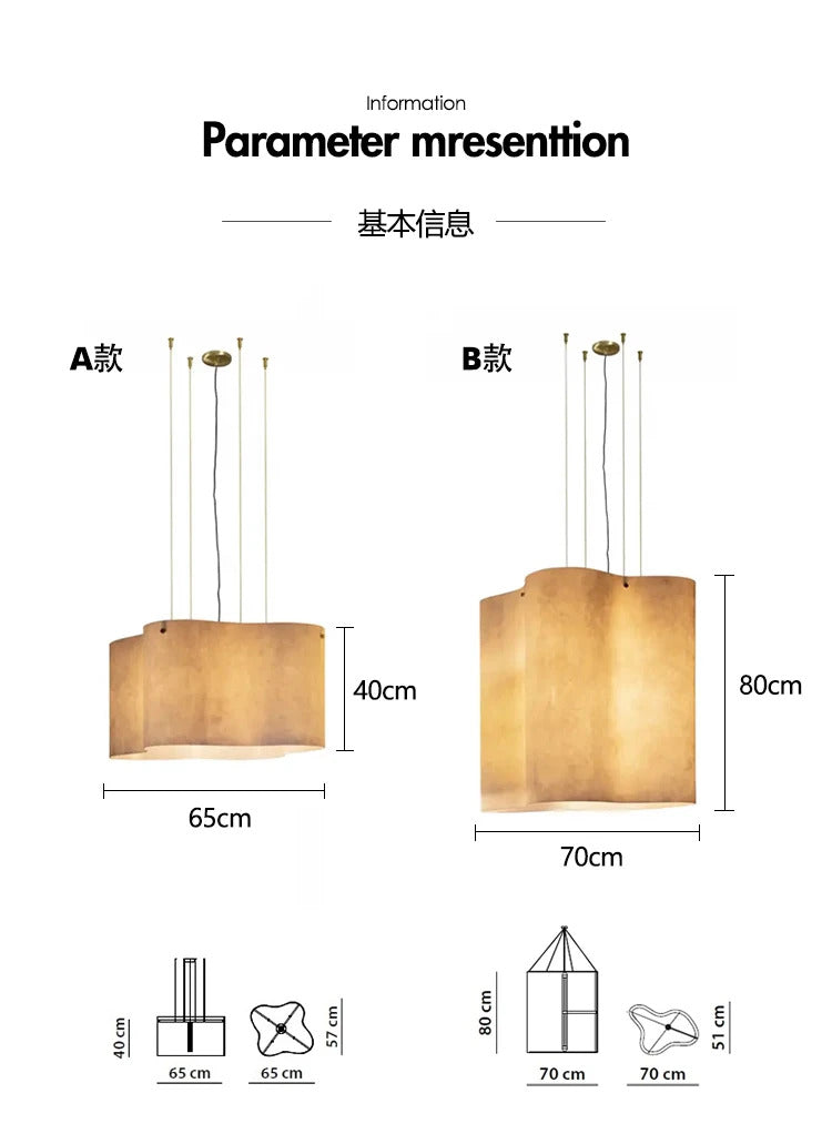 Nuvola Cloud Pendant Lamp Designer Hand-made Curved Fabric Lamp