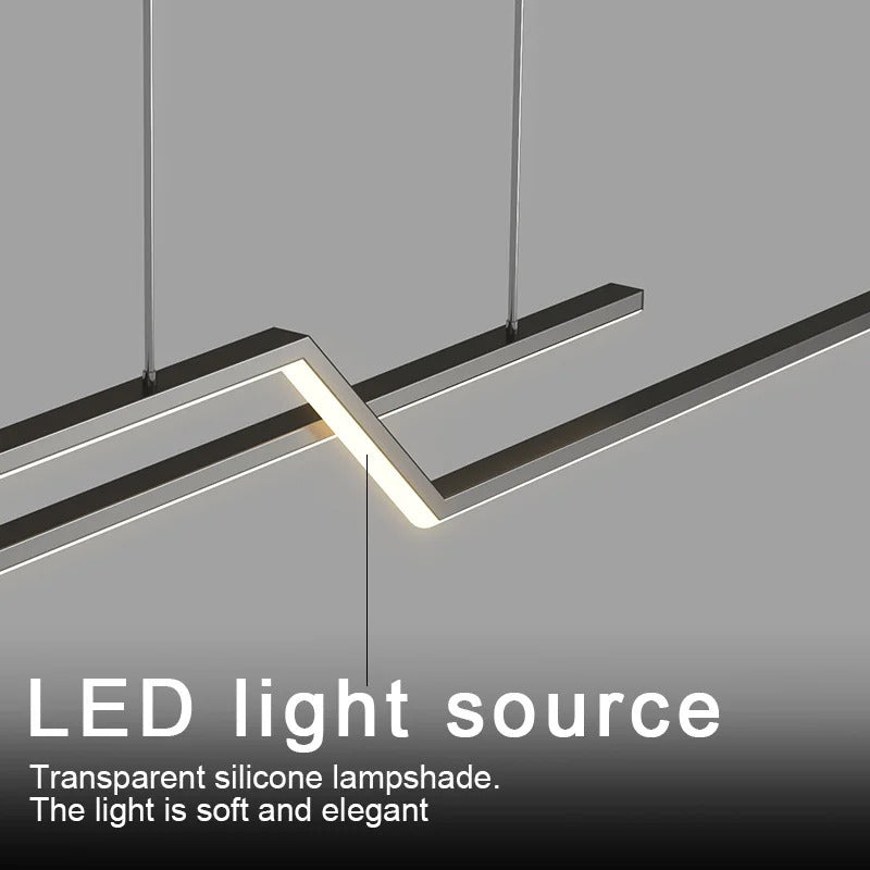 Modern geometric pendant light Led Home suspension metal