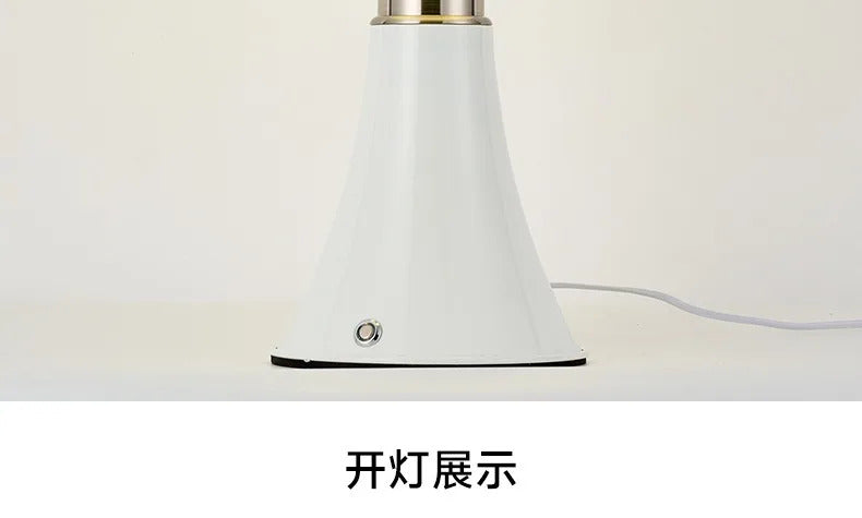 Italy Designer Wrought Iron LED Table Lamps White Petal Glass Lampshade Bauhaus Living Room Bedroom Restaurant Office Desk Light