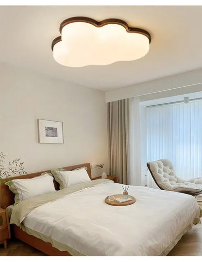 Modern Cloud Ceiling Light cute wooden cartoon Children's bedroom lighting