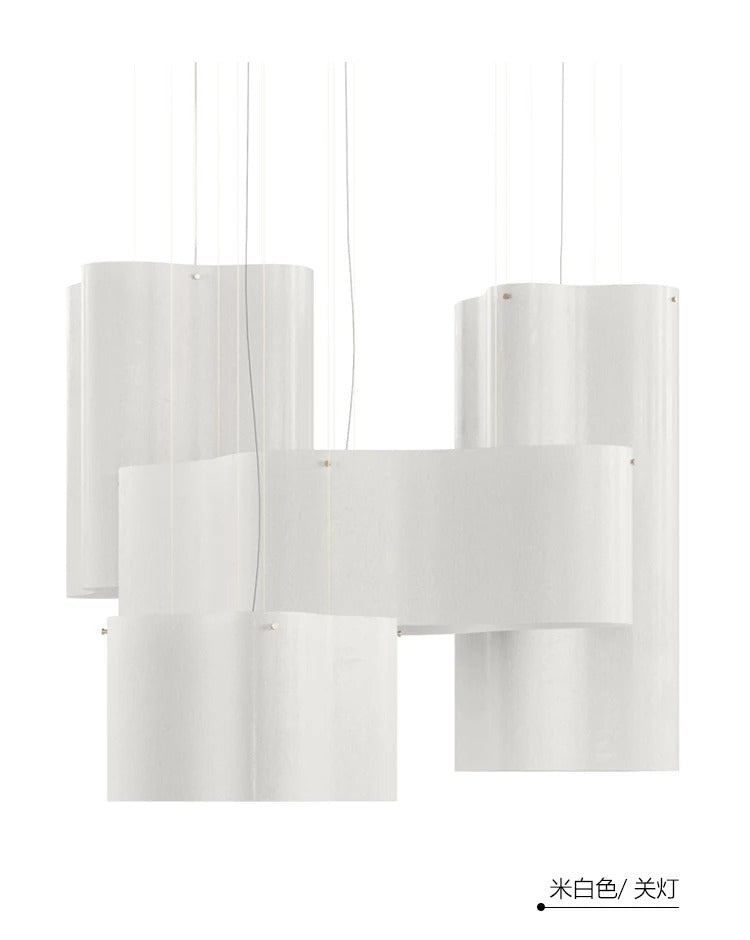 Nuvola Cloud Pendant Lamp Designer Hand-made Curved Fabric Lamp