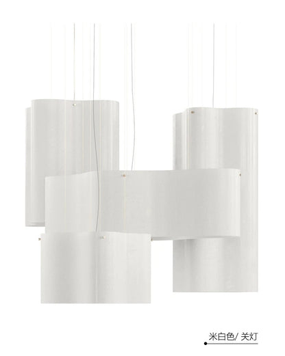 Nuvola Cloud Pendant Lamp Designer Hand-made Curved Fabric Lamp